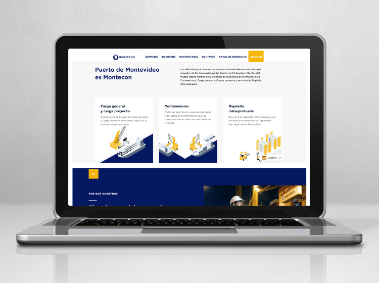mock up servicios web sesenta montecon